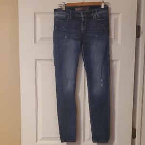 Guess Jeans Womens Size 27 Size 4 Blue Distressed Ripped